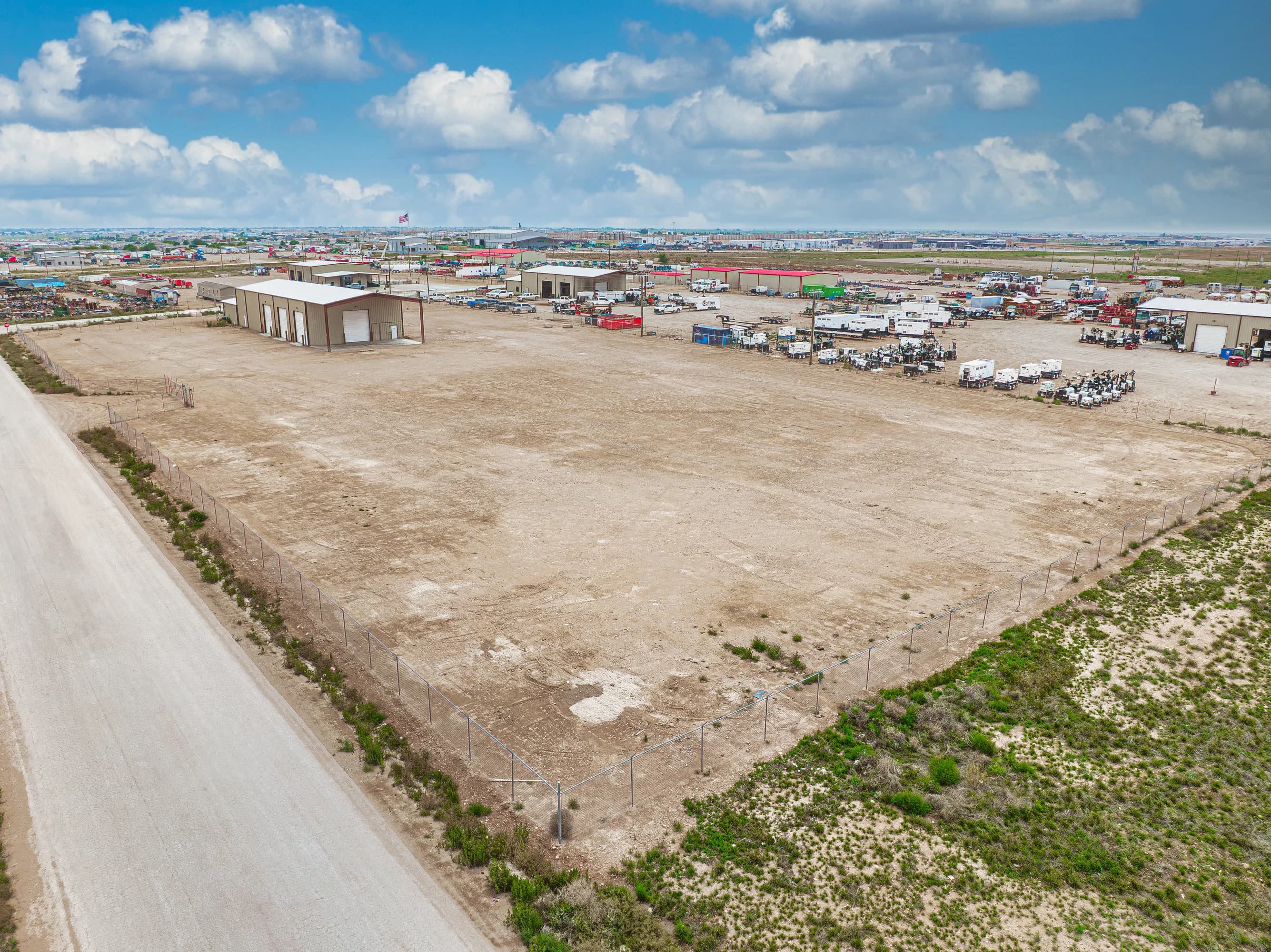3.5 fenced acres with the shop at the far end